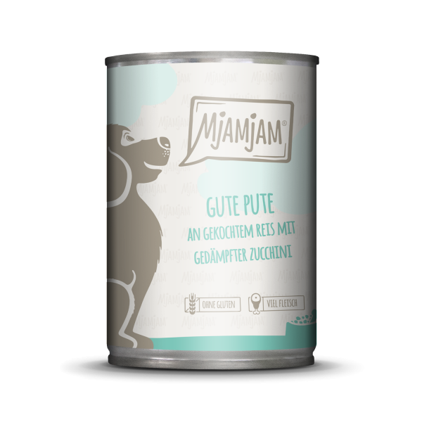 MjAMjAM Hund Pute+Reis+Zucchini 400gD