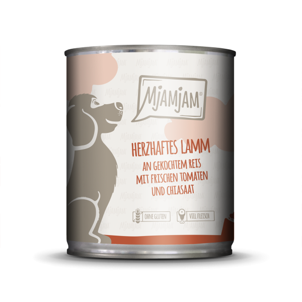 MjAMjAM Hund Lamm+Reis+Tomaten 800gD