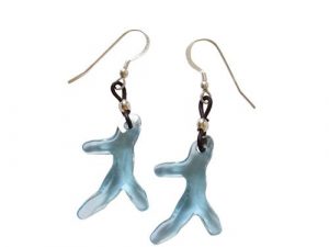 Gemshine - Damen - Ohrringe - Koralle - *Aquamarin* - Blau - 925 Silber - MADE WITH SWAROVSKI ELEMENTS® - 3 cm