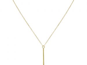 Gemshine - Damen - Halskette - Anhänger - Filigran -Minimalistisch - Geometrisch - Design - 925 Silber Vergoldet - 45 cm