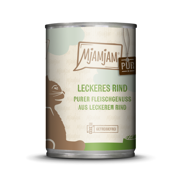 MjAMjAM Katze Rind pur 400gD