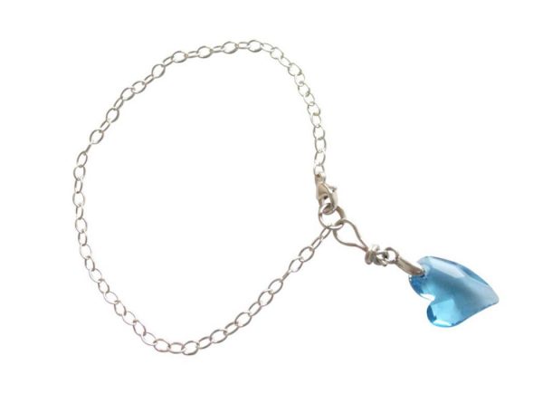 Gemshine  - Damen - Herz - Armband - 925 Silber - Devoted 2 U - *Aquamarin* - Blau - MADE WITH SWAROVSKI ELEMENTS®