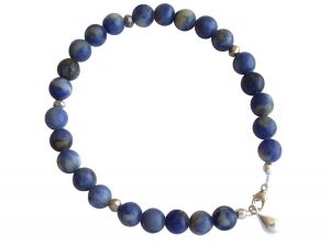 Gemshine - Damen - Armband - Lapis Lazuli - Blau - 925 Silber - 6 mm